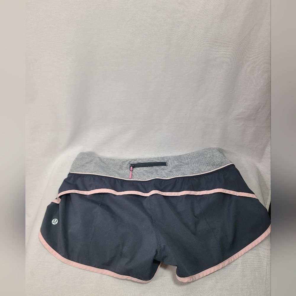 Lululemon Womens Run Times Speed Shorts Running Gray Size 8 Lined